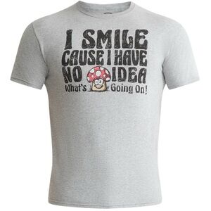 Humor I Smile Cause I Have No Idea What's Going On Mushroom Graphic Tee